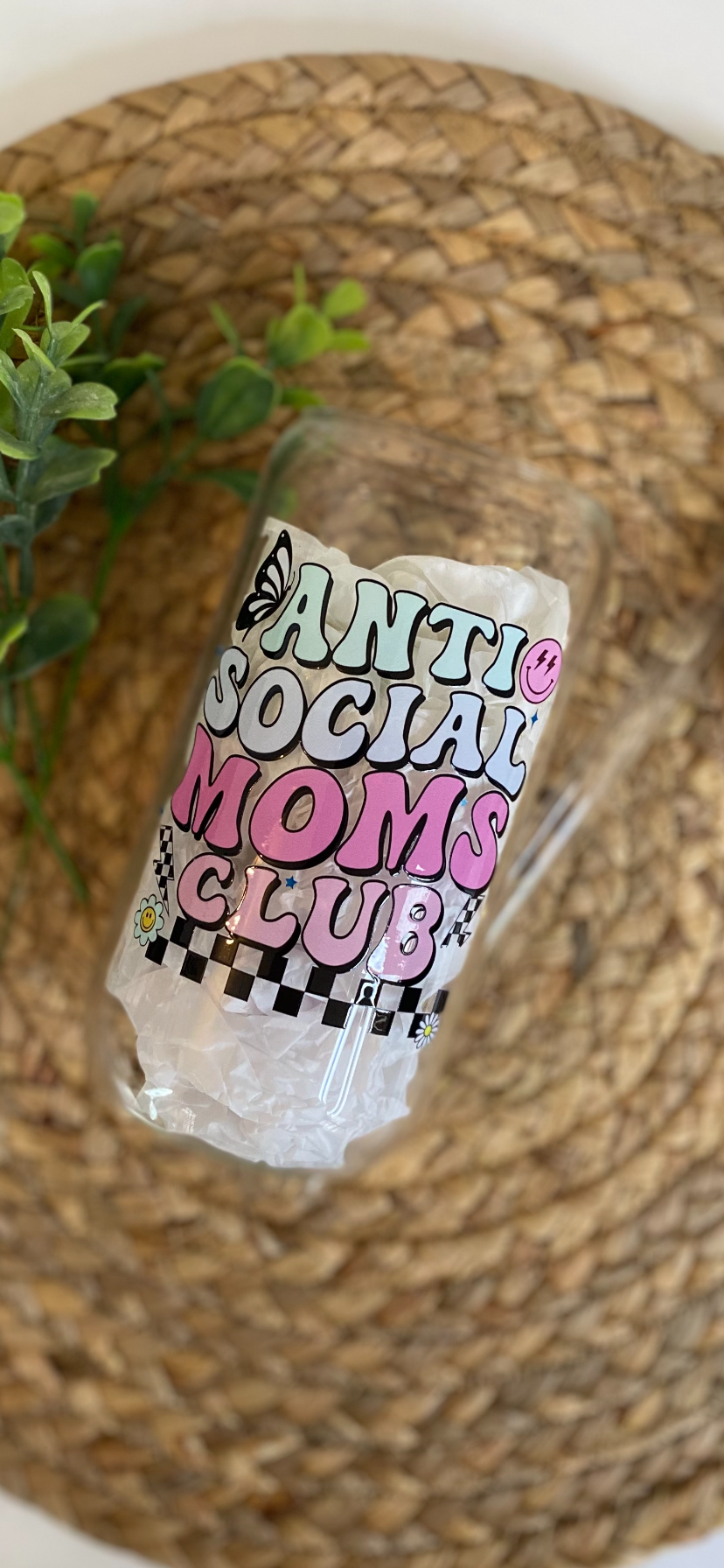 ANTI SOCIAL MOMS CLUB - Drinking Glass Can